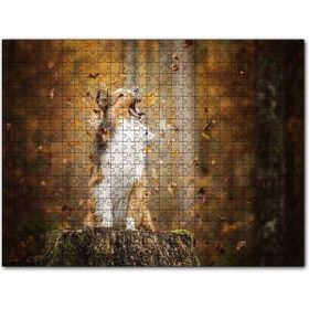 Cakapuzzle Rüzgarla Kavga Eden Köpekçik Mdf 255 Parça Puzzle