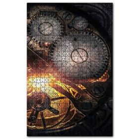 Cakapuzzle Saat Çarkları Detay Makro Ahşap 1000 Parça Puzzle