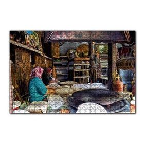Cakapuzzle Sacda Ekmek Yapan Kadınlar 120 Parça Ahşap Puzzle