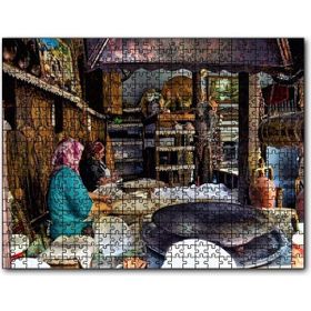 Cakapuzzle Sacda Ekmek Yapan Kadınlar Mdf 1000 Parça Puzzle