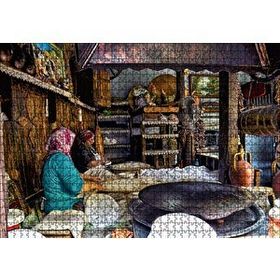 Cakapuzzle Sacda Ekmek Yapan Kadınlar Mdf 1000 Parça Puzzle