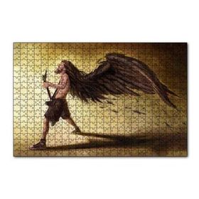 Cakapuzzle Saçları Kanatlanan Elektrogitarlı Müzisyen 120 Parça Ahşap Puzzle