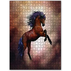 Cakapuzzle Şaha Kalkmış Kahverengi At 120 Parça Puzzle