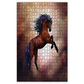 Cakapuzzle Şaha Kalkmış Kahverengi At Ahşap 255 Parça Puzzle