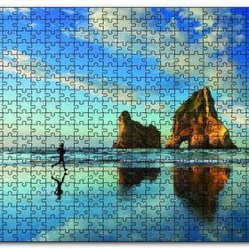 Cakapuzzle Sahilde Koşma Zamanı Ahşap 1000 Parça Puzzle