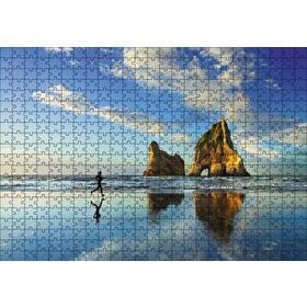 Cakapuzzle Sahilde Koşma Zamanı Ahşap 500 Parça Puzzle