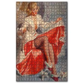 Cakapuzzle Sahne Hazırlığındaki Nostaljik Kadın Görseli Ahşap 255 Parça Puzzle