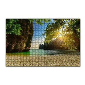 Cakapuzzle Saklı Sahilde Günbatımı 120 Parça Ahşap Puzzle