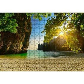 Cakapuzzle Saklı Sahilde Günbatımı 120 Parça Ahşap Puzzle