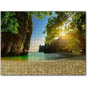 Cakapuzzle Saklı Sahilde Günbatımı Mdf 500 Parça Puzzle