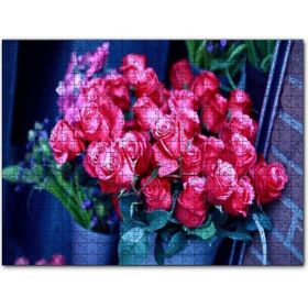 Cakapuzzle Saksı İçinde Muhteşem Kırmızı Güller Mdf 500 Parça Puzzle