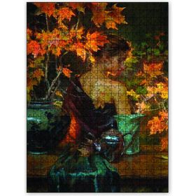 Cakapuzzle Saksıda Çiçek Kadın 1000 Parça Puzzle