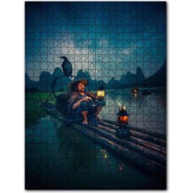 Cakapuzzle Saldaki Balıkçı ve Karabatak Ahşap 255 Parça Puzzle