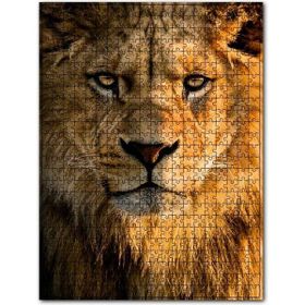 Cakapuzzle Saldırıya Hazır Erkek Aslan Yakın Çekim Ahşap 1000 Parça Puzzle