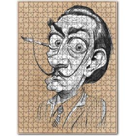 Cakapuzzle Salvador Dali Karakalem Karikatürize Portre Ahşap 255 Parça Puzzle