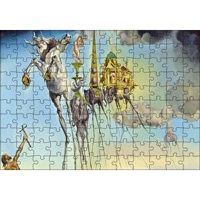 Cakapuzzle Salvador Dali Ve Gerçeküstü Fil İmgeleri Görseli 120 Parça Ahşap Puzzle