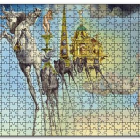 Cakapuzzle Salvador Dali ve Gerçeküstü Fil İmgeleri Görseli Mdf 1000 Parça Puzzle