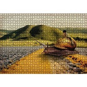 Cakapuzzle Salyangoz Kız Doğa Yol Soyut 120 Parça Ahşap Puzzle