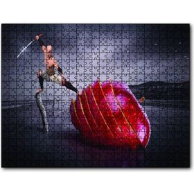 Cakapuzzle Samuray Dilimlenmiş Kırmızı Elma Ahşap 1000 Parça Puzzle