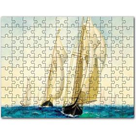 Cakapuzzle Sanat Eseri Yelkenli Gemi Boyama Duvar Kağıdı Mdf 1000 Parça Puzzle