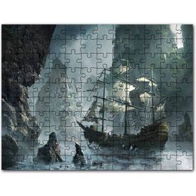 Cakapuzzle Sanat Eski Gemi Fantastik Hayalet Gemi Gemi Yelkenl 120 Parça Puzzle