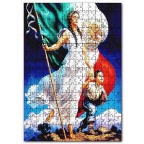 Cakapuzzle Sancaklı Beyaz Elbiseli Kadın ve Çocuk Mdf 255 Parça Puzzle