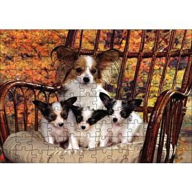 Cakapuzzle Sandalyede Yavru Köpekler 120 Parça Ahşap Puzzle
