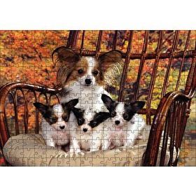 Cakapuzzle Sandalyede Yavru Köpekler Mdf 255 Parça Puzzle