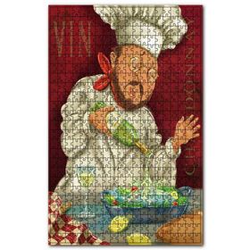 Cakapuzzle Şarap İle Balık Pişirme Görseli Ahşap 1000 Parça Puzzle