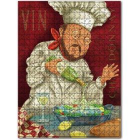 Cakapuzzle Şarap İle Balık Pişirme Görseli Ahşap 1000 Parça Puzzle