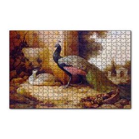 Cakapuzzle Saray Bahçesinde Bir Çift Tavuskuşu 120 Parça Ahşap Puzzle
