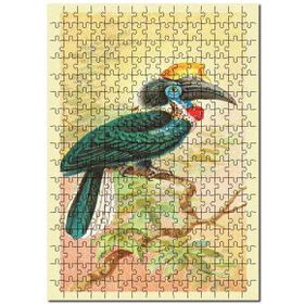 Cakapuzzle Sarı Casque Siyah Hornbill Kuş Görsli Mdf 120 Parça Puzzle
