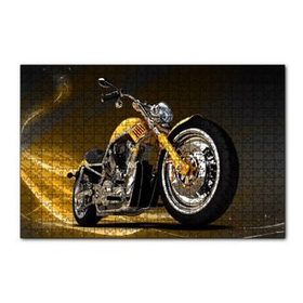Cakapuzzle Sarı Chopper Motorsiklet 120 Parça Puzzle