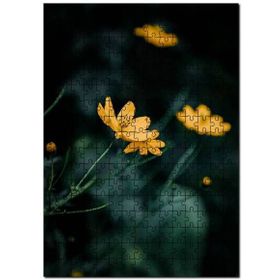 Cakapuzzle Sarı Çiçekler Yakın Çekim Flu Arkaplan Mdf 500 Parça Puzzle