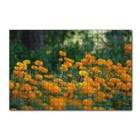 Cakapuzzle Sarı Çiçekli Çalılar Görseli 120 Parça Ahşap Puzzle