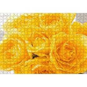 Cakapuzzle Sarı Gül Destesi Görseli Mdf 500 Parça Puzzle