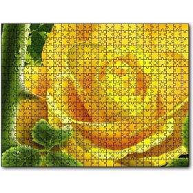 Cakapuzzle Sarı Gül ve Diken Mdf 500 Parça Puzzle