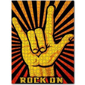 Cakapuzzle Sarı Kırmızı El Rock Görseli 120 Parça Puzzle