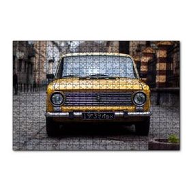 Cakapuzzle Sarı Lada Otomobil 120 Parça Ahşap Puzzle