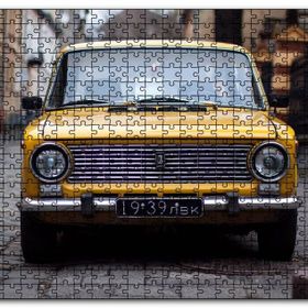Cakapuzzle Sarı Lada Otomobil Mdf 120 Parça Puzzle