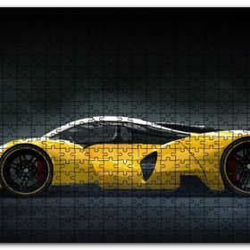 Cakapuzzle Sarı Lamborghini Yan Görünüş Mdf 120 Parça Puzzle