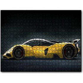 Cakapuzzle Sarı Lamborghini Yan Görünüş Mdf 120 Parça Puzzle