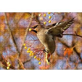 Cakapuzzle Sarı Meyveli Ağaç ve Sevimli Kuş 120 Parça Ahşap Puzzle