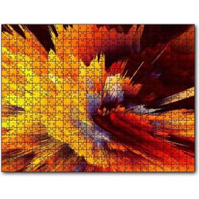 Cakapuzzle Sarı Patlama Dijital Sanat Mdf 500 Parça Puzzle
