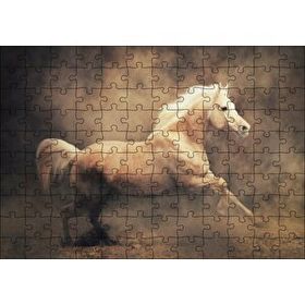 Cakapuzzle Sarı Renk Koşan At Görseli 120 Parça Ahşap Puzzle