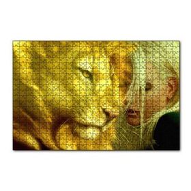 Cakapuzzle Sarı Saçlı Kız ve Aslan 120 Parça Ahşap Puzzle