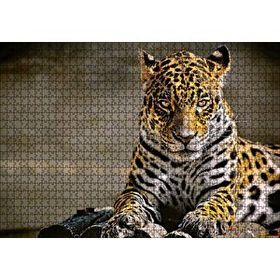 Cakapuzzle Sarı Siyah Beyaz Karışımlı Leopar Görseli 120 Parça Ahşap Puzzle
