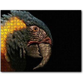 Cakapuzzle Sarı Siyah Papağan Siyah Arkaplan Mdf 1000 Parça Puzzle