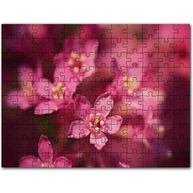 Cakapuzzle Sarı Tohumlu Kırmızı Çiçekler Yakın Çekim Mdf 120 Parça Puzzle