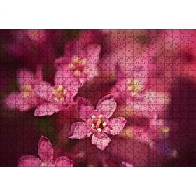 Cakapuzzle Sarı Tohumlu Kırmızı Çiçekler Yakın Çekim Mdf 500 Parça Puzzle